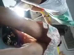 Just a lalin girl cute sweetheart on the bus getting filmed upskirt 